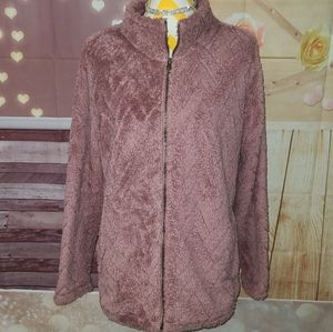 Blush teddy jacket